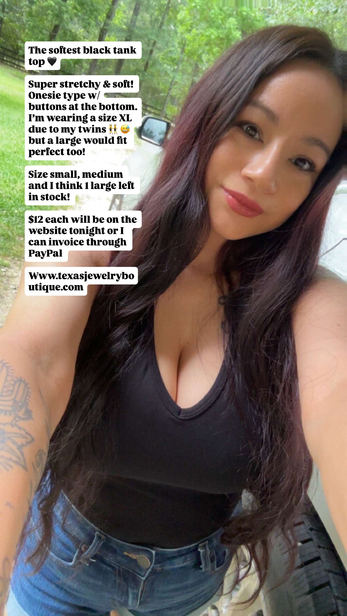 Classic Black Ribbed Tank Bodysuit