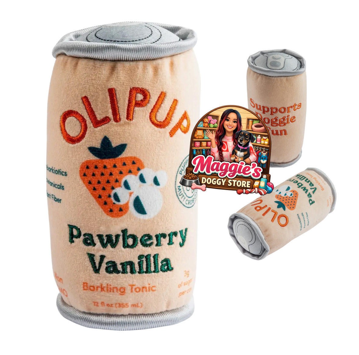 Olipup β Pawberry Vanilla dog toy