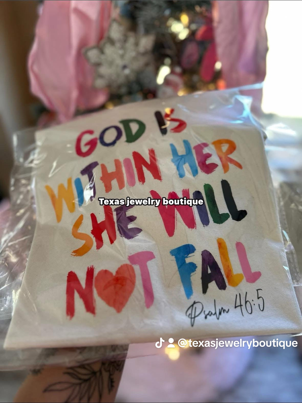 God is within her she will not fall t shirt